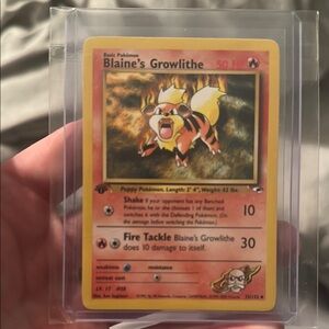 Blaine's Growlithe Pokémon Card first edition